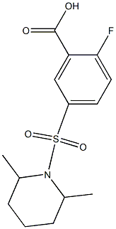 5-[(2,6-dimethylpiperidine-1-)sulfonyl]-2-fluorobenzoic acid