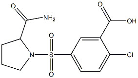  5-[(2-carbamoylpyrrolidine-1-)sulfonyl]-2-chlorobenzoic acid