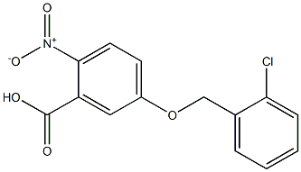 5-[(2-chlorophenyl)methoxy]-2-nitrobenzoic acid,,结构式