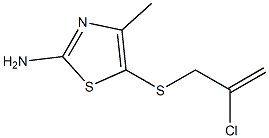 5-[(2-chloroprop-2-enyl)thio]-4-methyl-1,3-thiazol-2-amine|