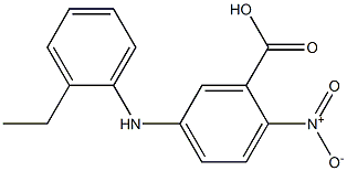 5-[(2-ethylphenyl)amino]-2-nitrobenzoic acid 化学構造式