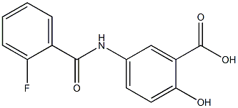 5-[(2-fluorobenzoyl)amino]-2-hydroxybenzoic acid Struktur