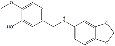 5-[(2H-1,3-benzodioxol-5-ylamino)methyl]-2-methoxyphenol,,结构式