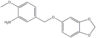 5-[(2H-1,3-benzodioxol-5-yloxy)methyl]-2-methoxyaniline 结构式