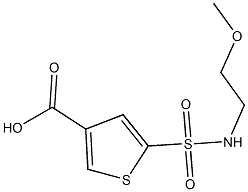 5-[(2-methoxyethyl)sulfamoyl]thiophene-3-carboxylic acid,,结构式