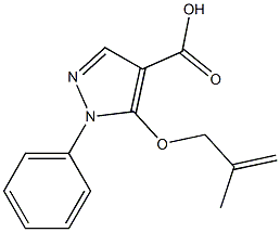 5-[(2-methylprop-2-en-1-yl)oxy]-1-phenyl-1H-pyrazole-4-carboxylic acid Struktur