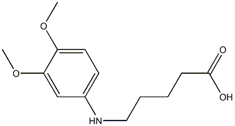 5-[(3,4-dimethoxyphenyl)amino]pentanoic acid 化学構造式