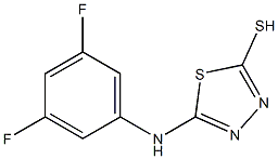 5-[(3,5-difluorophenyl)amino]-1,3,4-thiadiazole-2-thiol,,结构式
