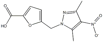 5-[(3,5-dimethyl-4-nitro-1H-pyrazol-1-yl)methyl]furan-2-carboxylic acid 结构式
