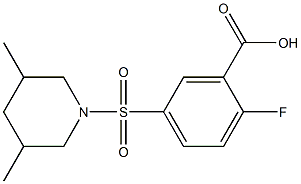 5-[(3,5-dimethylpiperidine-1-)sulfonyl]-2-fluorobenzoic acid