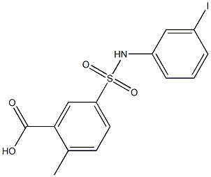 5-[(3-iodophenyl)sulfamoyl]-2-methylbenzoic acid Struktur