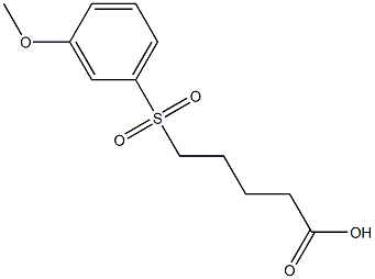 5-[(3-methoxybenzene)sulfonyl]pentanoic acid Structure