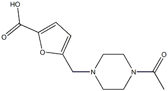 5-[(4-acetylpiperazin-1-yl)methyl]furan-2-carboxylic acid Struktur