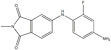 5-[(4-amino-2-fluorophenyl)amino]-2-methyl-2,3-dihydro-1H-isoindole-1,3-dione Structure