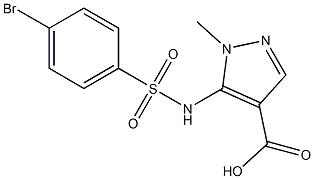 5-[(4-bromobenzene)sulfonamido]-1-methyl-1H-pyrazole-4-carboxylic acid Structure