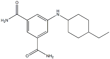 5-[(4-ethylcyclohexyl)amino]benzene-1,3-dicarboxamide Struktur