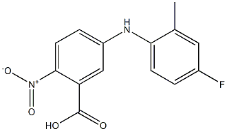 5-[(4-fluoro-2-methylphenyl)amino]-2-nitrobenzoic acid 结构式