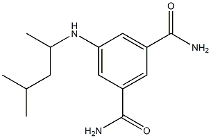 5-[(4-methylpentan-2-yl)amino]benzene-1,3-dicarboxamide Struktur
