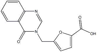 5-[(4-oxo-3,4-dihydroquinazolin-3-yl)methyl]furan-2-carboxylic acid Struktur