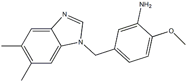 5-[(5,6-dimethyl-1H-1,3-benzodiazol-1-yl)methyl]-2-methoxyaniline|