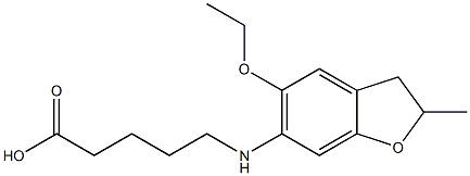 5-[(5-ethoxy-2-methyl-2,3-dihydro-1-benzofuran-6-yl)amino]pentanoic acid,,结构式