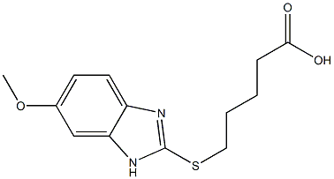 5-[(6-methoxy-1H-1,3-benzodiazol-2-yl)sulfanyl]pentanoic acid Struktur