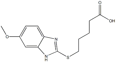 5-[(6-methoxy-1H-1,3-benzodiazol-2-yl)sulfanyl]pentanoic acid Structure