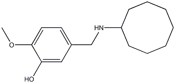 5-[(cyclooctylamino)methyl]-2-methoxyphenol,,结构式