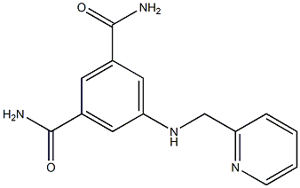 5-[(pyridin-2-ylmethyl)amino]benzene-1,3-dicarboxamide 结构式