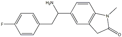  5-[1-amino-2-(4-fluorophenyl)ethyl]-1-methyl-2,3-dihydro-1H-indol-2-one