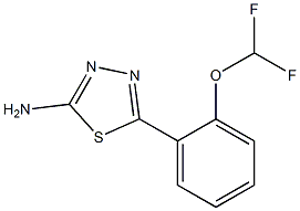 5-[2-(difluoromethoxy)phenyl]-1,3,4-thiadiazol-2-amine Struktur