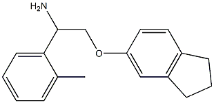 5-[2-amino-2-(2-methylphenyl)ethoxy]-2,3-dihydro-1H-indene,,结构式