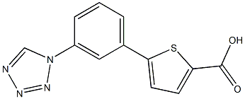 5-[3-(1H-1,2,3,4-tetrazol-1-yl)phenyl]thiophene-2-carboxylic acid Structure