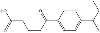 5-[4-(butan-2-yl)phenyl]-5-oxopentanoic acid 结构式