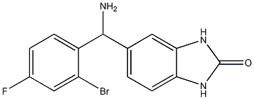 5-[amino(2-bromo-4-fluorophenyl)methyl]-2,3-dihydro-1H-1,3-benzodiazol-2-one,,结构式