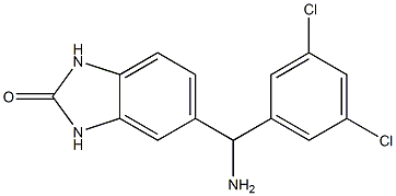 5-[amino(3,5-dichlorophenyl)methyl]-2,3-dihydro-1H-1,3-benzodiazol-2-one,,结构式