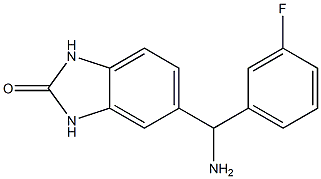 5-[amino(3-fluorophenyl)methyl]-2,3-dihydro-1H-1,3-benzodiazol-2-one 结构式