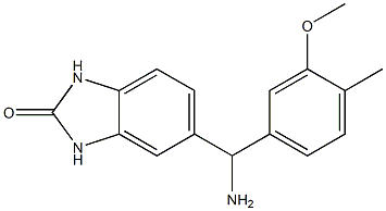 5-[amino(3-methoxy-4-methylphenyl)methyl]-2,3-dihydro-1H-1,3-benzodiazol-2-one,,结构式