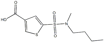 5-[butyl(methyl)sulfamoyl]thiophene-3-carboxylic acid,,结构式