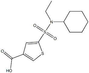 5-[cyclohexyl(ethyl)sulfamoyl]thiophene-3-carboxylic acid Struktur