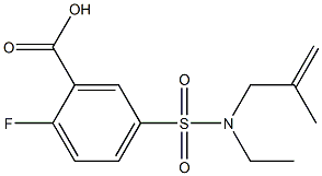 5-[ethyl(2-methylprop-2-en-1-yl)sulfamoyl]-2-fluorobenzoic acid 结构式