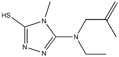 5-[ethyl(2-methylprop-2-enyl)amino]-4-methyl-4H-1,2,4-triazole-3-thiol Structure