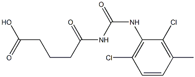 5-{[(2,6-dichloro-3-methylphenyl)carbamoyl]amino}-5-oxopentanoic acid,,结构式