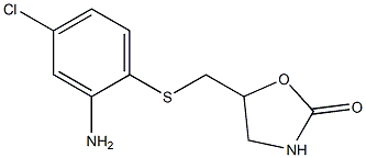 5-{[(2-amino-4-chlorophenyl)sulfanyl]methyl}-1,3-oxazolidin-2-one,,结构式