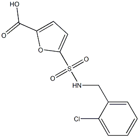 5-{[(2-chlorophenyl)methyl]sulfamoyl}furan-2-carboxylic acid,,结构式