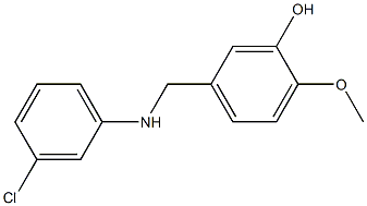 5-{[(3-chlorophenyl)amino]methyl}-2-methoxyphenol Structure