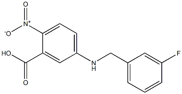 5-{[(3-fluorophenyl)methyl]amino}-2-nitrobenzoic acid,,结构式