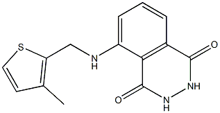 5-{[(3-methylthiophen-2-yl)methyl]amino}-1,2,3,4-tetrahydrophthalazine-1,4-dione,,结构式