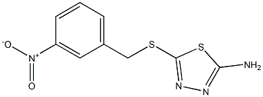 5-{[(3-nitrophenyl)methyl]sulfanyl}-1,3,4-thiadiazol-2-amine,,结构式