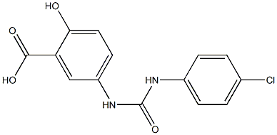 5-{[(4-chlorophenyl)carbamoyl]amino}-2-hydroxybenzoic acid,,结构式